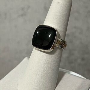 Onyx sterling silver 925 size 6 ring